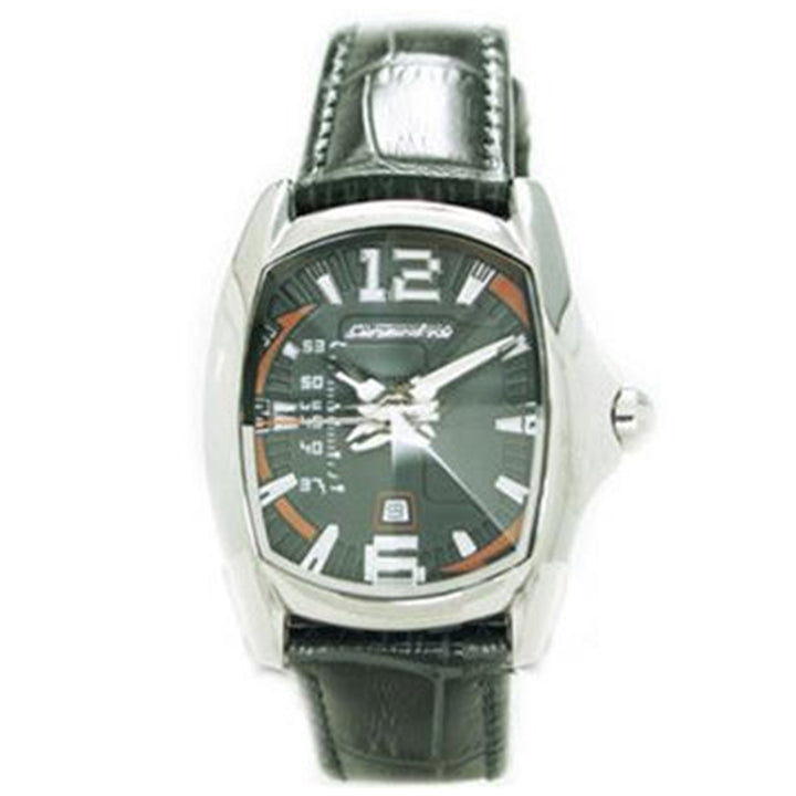 Chronoforce Precision Black Leather Chronograph