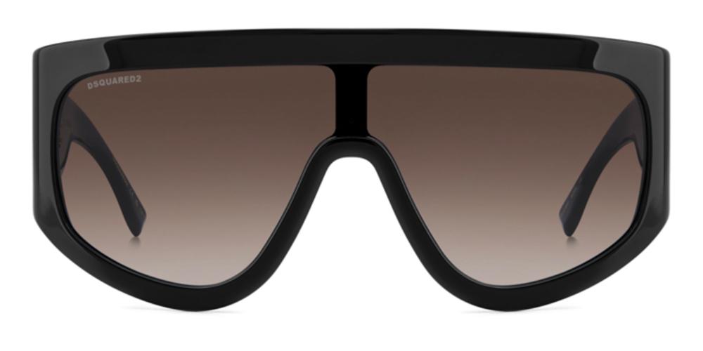 Bold Oversized Shield Sunglasses with Gold Accents