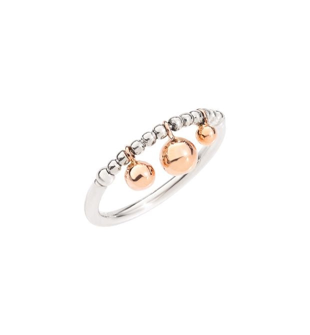 Dodo Modern Silver and Rose Gold Ring