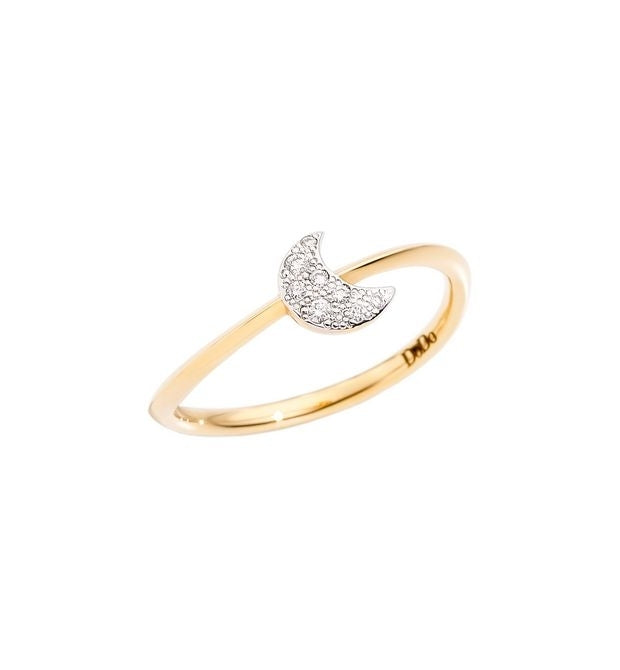 Dodo Gold and Silver Crystal Ring