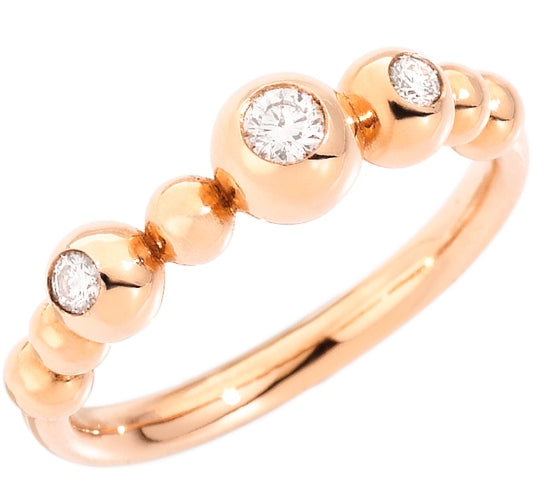 Dodo Gold and Rose Gold Diamond Ring