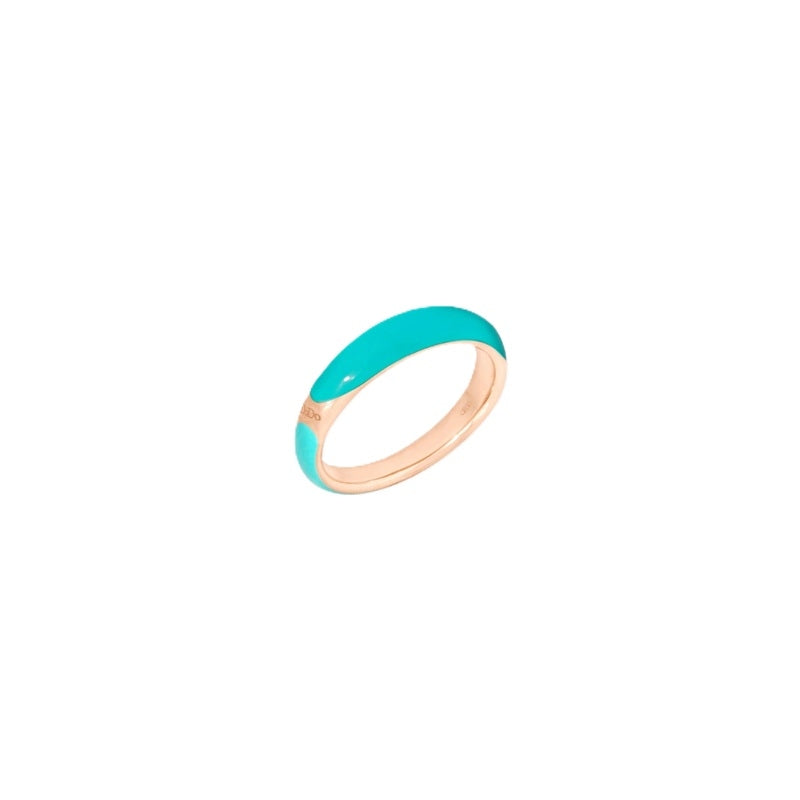 Dodo Modern Rose Gold Enamel Ring