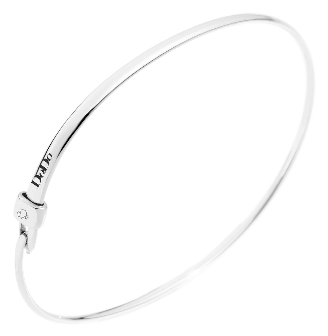 Sleek Silver Minimalist Bangle Bracelet