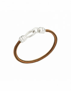 Timeless Brown Cord Bracelet with Silver Clasp