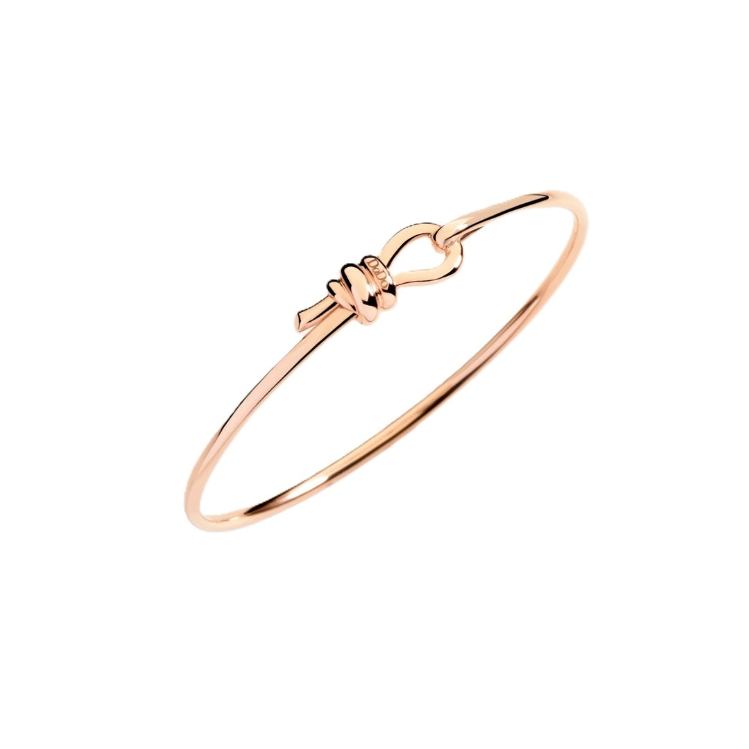 Sleek Rose Gold Minimalist Bangle Bracelet