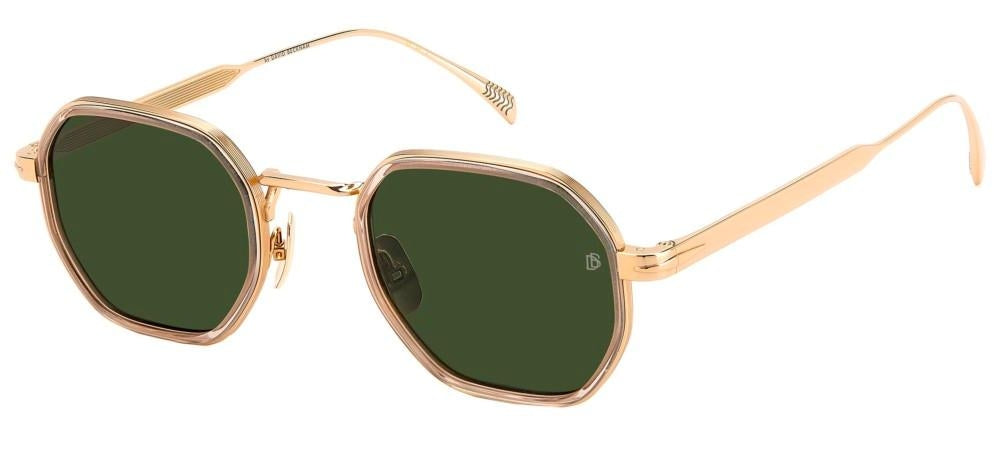 Sleek Gold Frame with Dark Green Lens Elegance