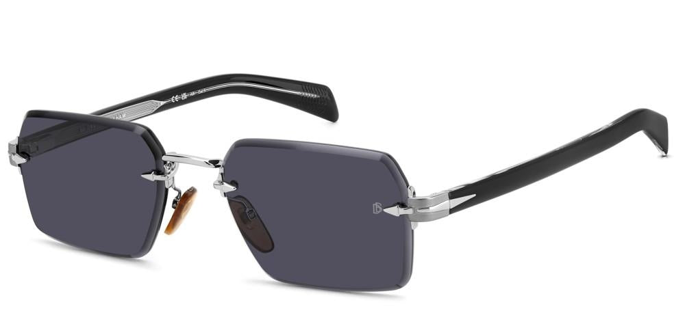 Sleek Rimless Silver Frame Sunglasses