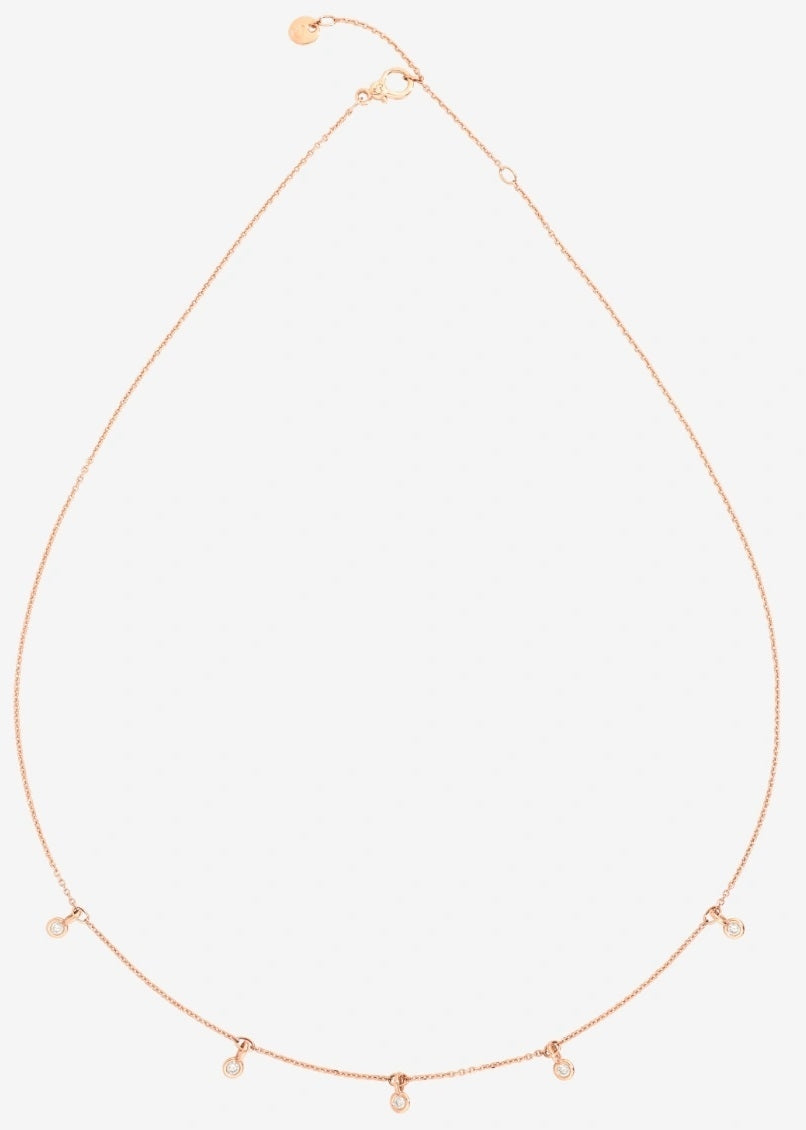 Delicate Rose Gold Pendant with Sparkling Crystals