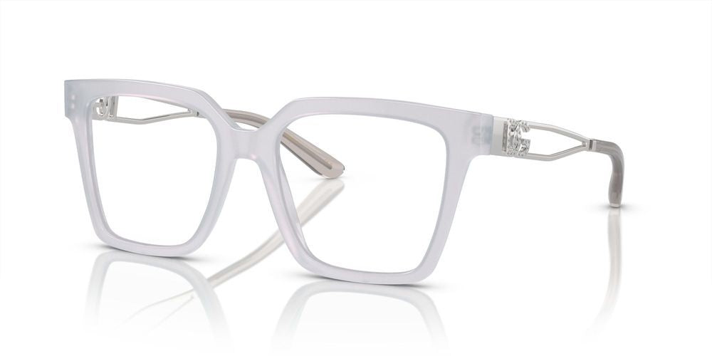 Translucent White Elegance with Silver Accents