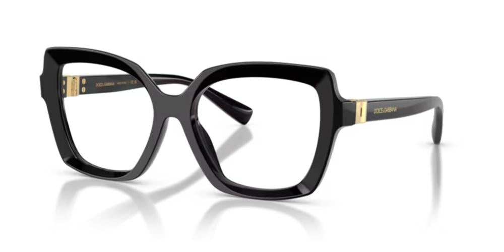 Refined Elegance in Black and Gold Acetate Frames