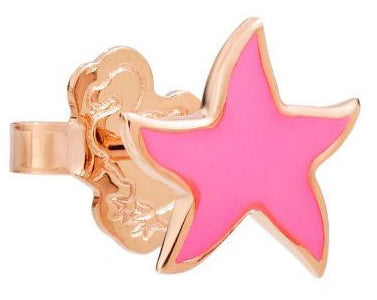 Dodo Gold and Enamel Pink Earrings