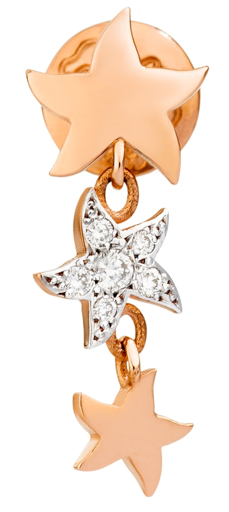 Dodo Gold and Diamond Rose Earrings