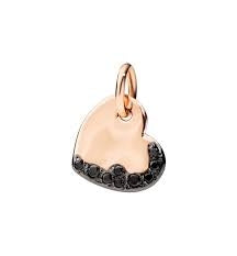 Timeless Gold Pendant with Rose and Black Accents