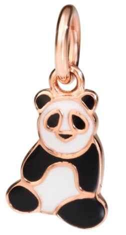 Playful Enamel Charm Pendant in Rose Gold