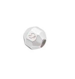 Radiant Gold and White Enamel Charm