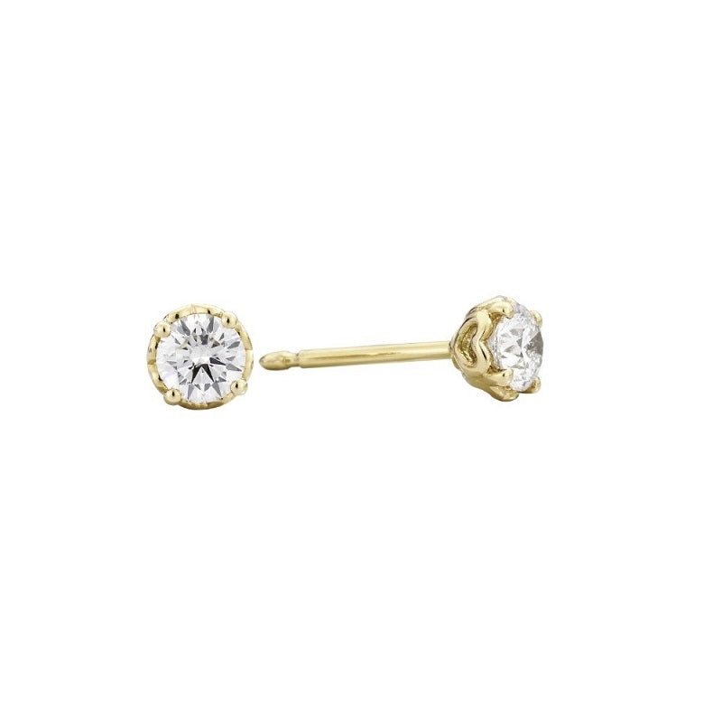 Timeless Radiance Diamond Studs in Yellow Gold