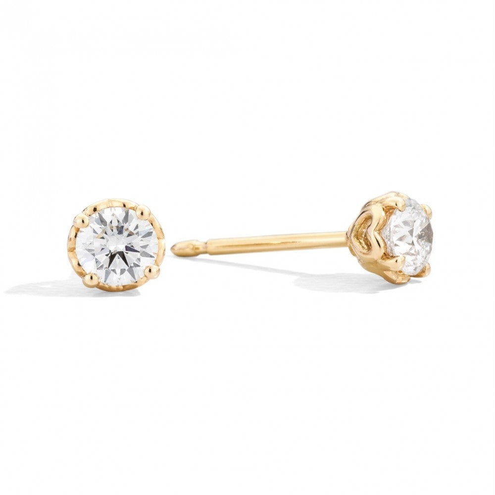 Timeless Radiance Diamond Studs in Yellow Gold