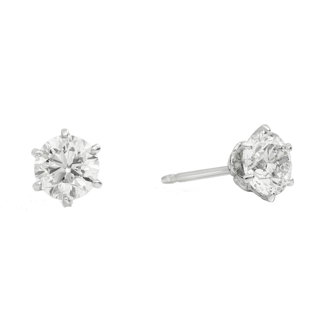 Timeless Radiance Diamond Studs in White Gold