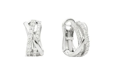Timeless White Gold Diamond Hoop Elegance