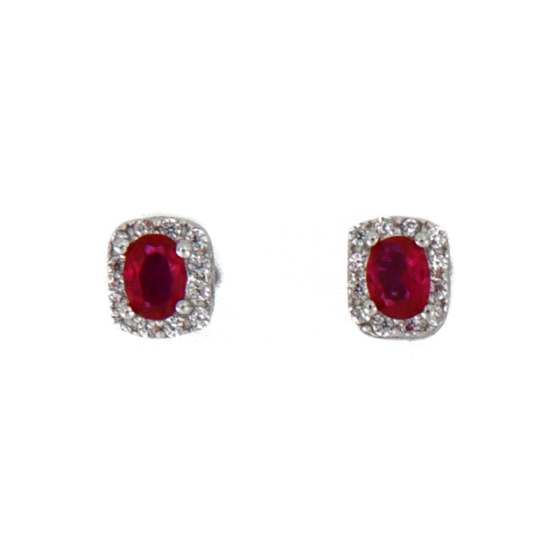 Timeless Ruby and Diamond Elegance Studs