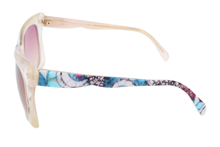 Translucent Beige Elegance with Blue-Purple Accents