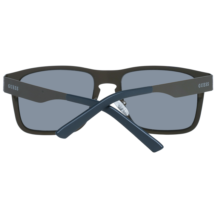 Black thin metal rectangular eyeglasses on neutral background, adjustable nose pads, modern design