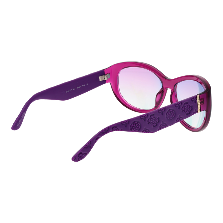 Pink and purple cat-eye sunglasses with gradient lenses and gold-accented embossed temples for Women