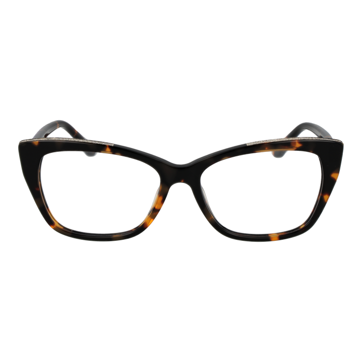 Tortoise shell cat-eye eyeglasses for Women in plastic frame with glittered upper edges