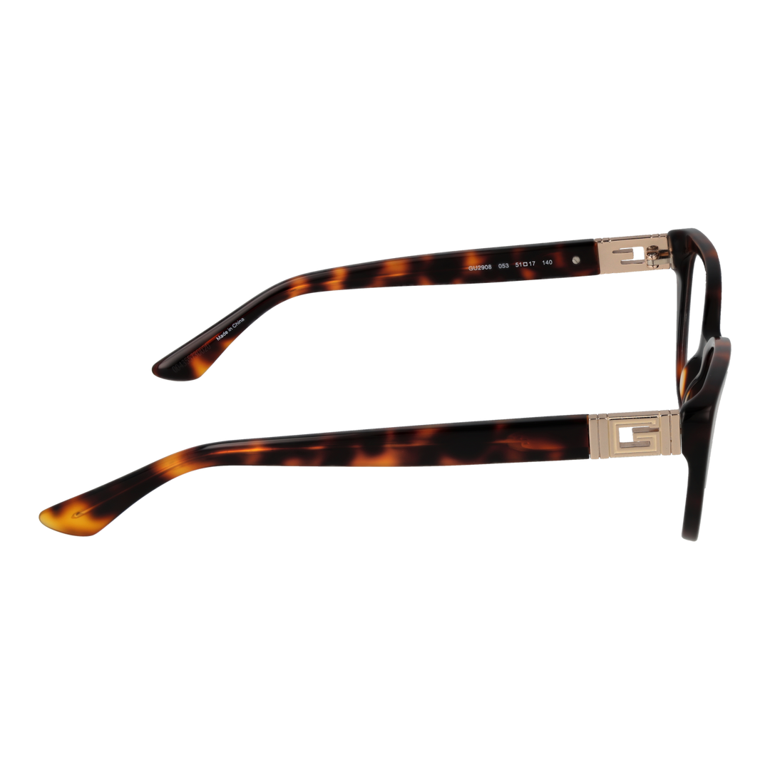 Tortoiseshell cat-eye eyeglasses in glossy plastic with gold &