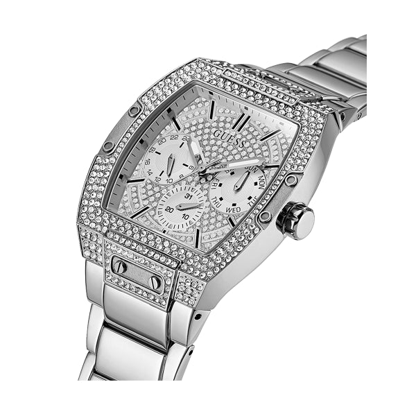 Silver Stainless Steel Chronograph with Date Window