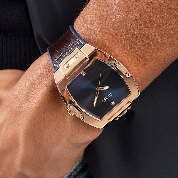 Timeless Rose Gold Elegance with Blue Dial Contrast