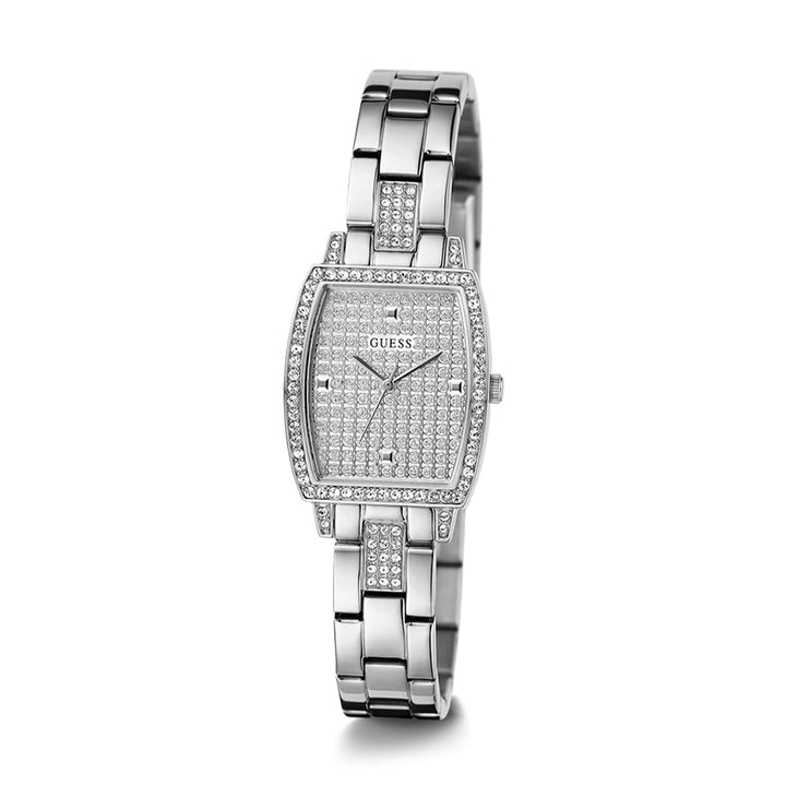 Crystal Elegance Silver Link Bracelet Watch