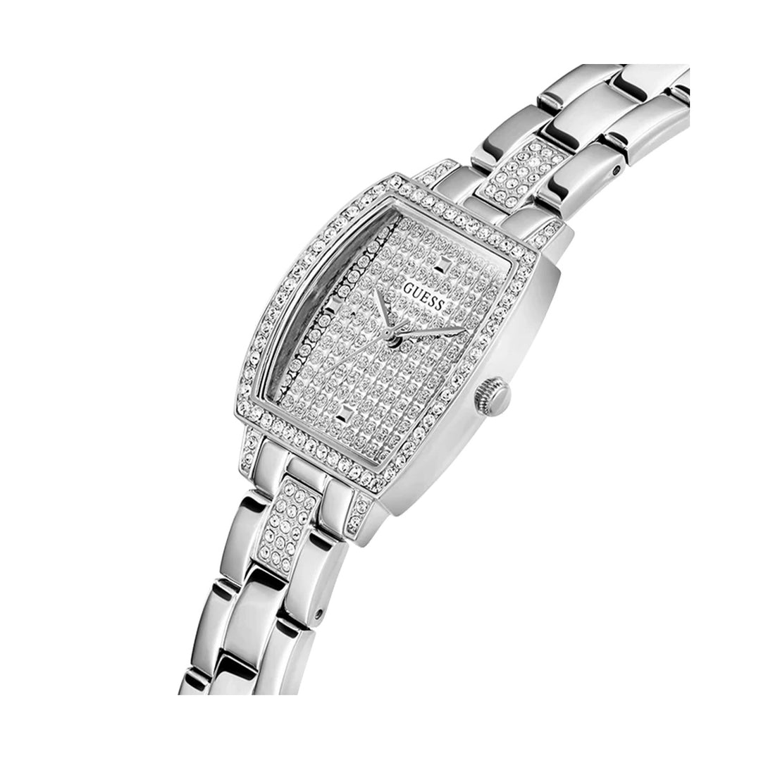 Crystal Elegance Silver Link Bracelet Watch