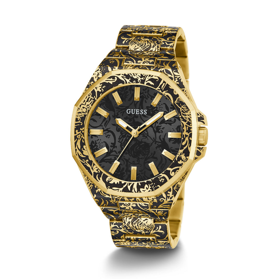 Timeless Elegance with Floral Gold-Tone Detailing