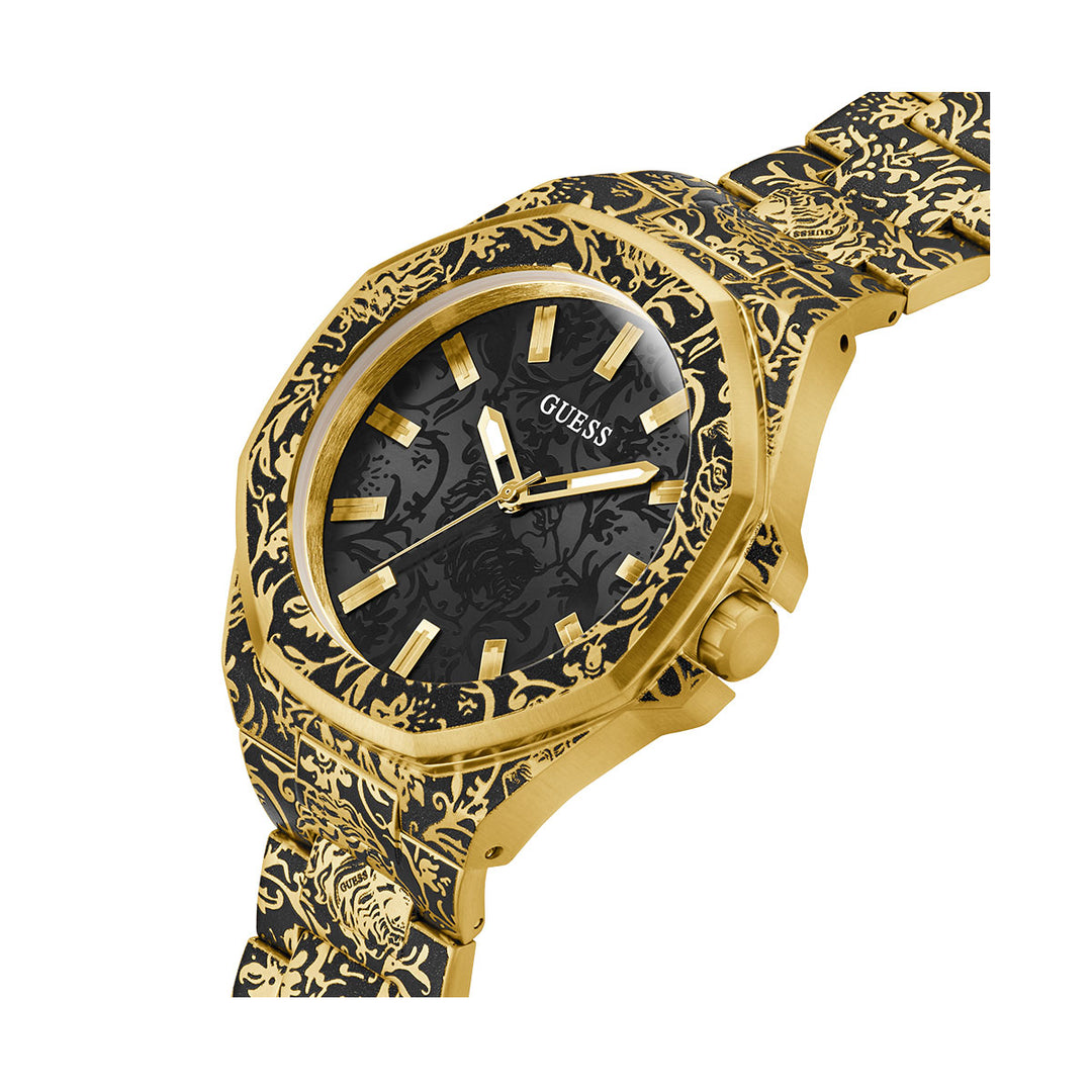 Timeless Elegance with Floral Gold-Tone Detailing