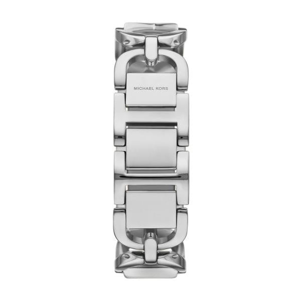 Michael Kors Silver Rectangular Chain-Link Watch