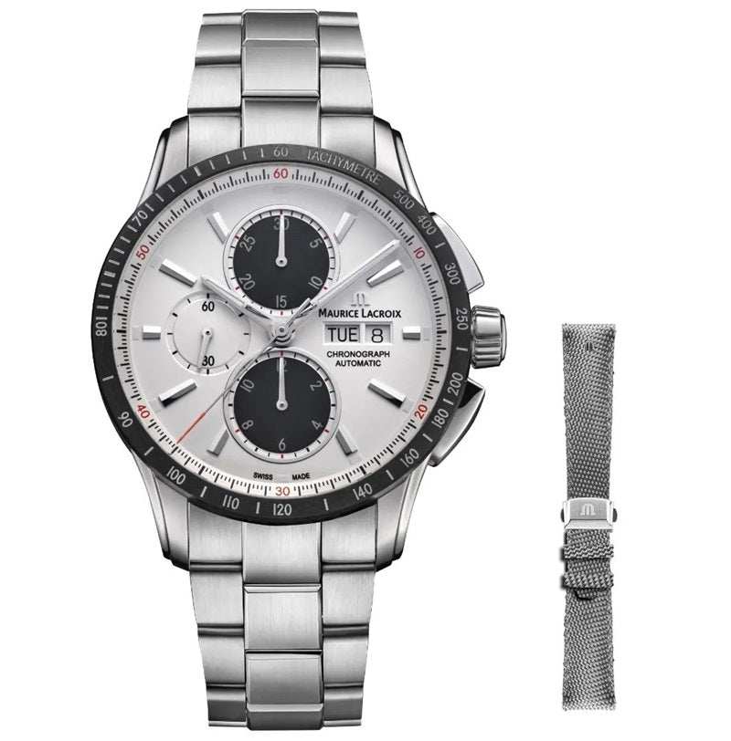 Maurice Lacroix Silver Chronograph Automatic Watch