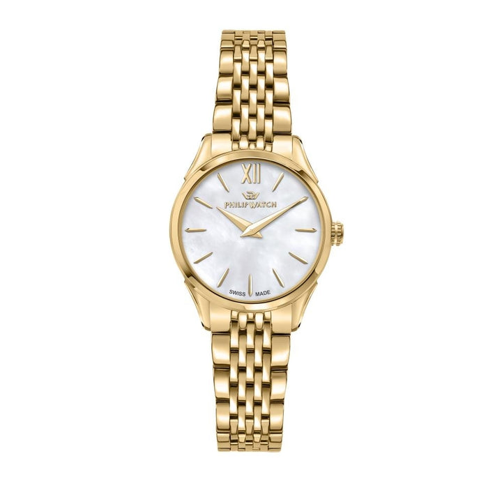Philip Watch Gold-Tone Mother-of-Pearl Timepiece