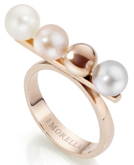 Gold and Rose Gold Pearl Ring