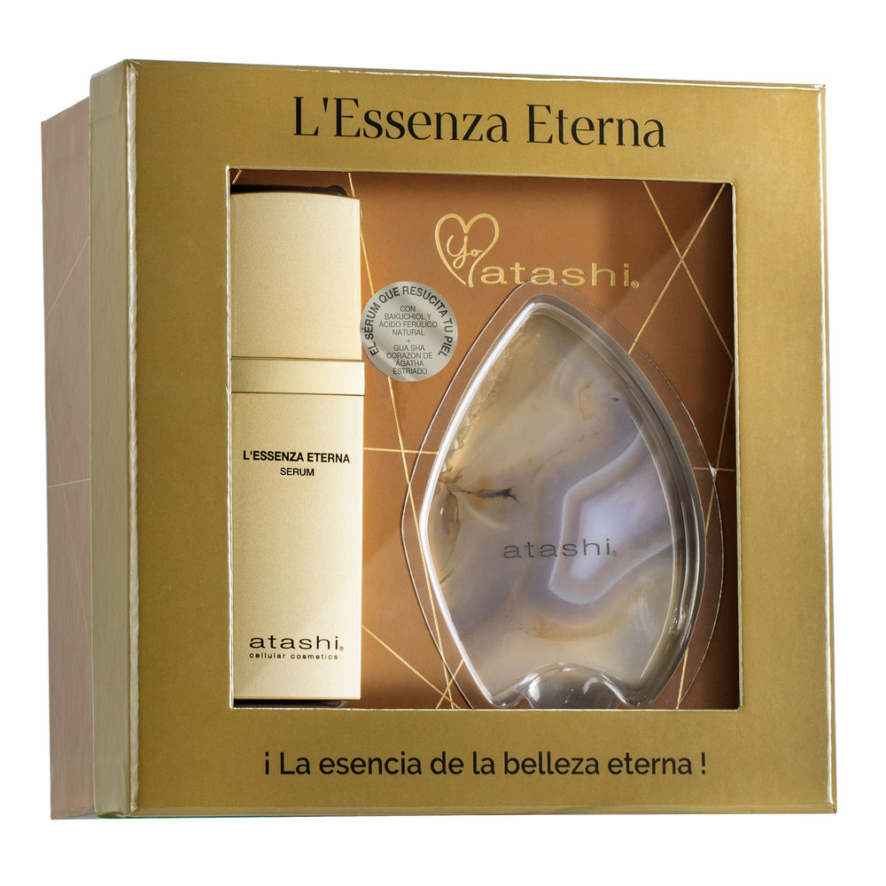Clear glass pump bottle of bakuchiol and ferulic facial serum, oil‑blend