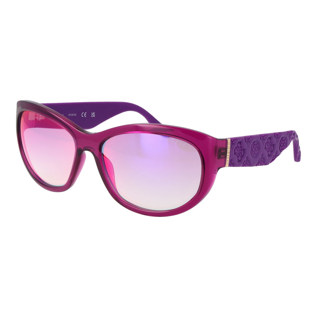Pink and purple cat-eye sunglasses with gradient lenses and gold-accented embossed temples for Women