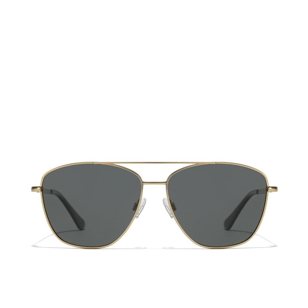 Karat rose-gold metal aviator sunglasses with polarised rounded lenses, Unisex
