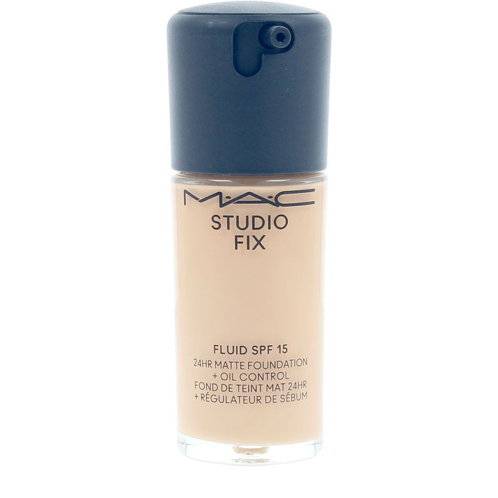 30 ml mattifying fluid foundation bottle, neutral beige shade, SPF 15, Unisex
