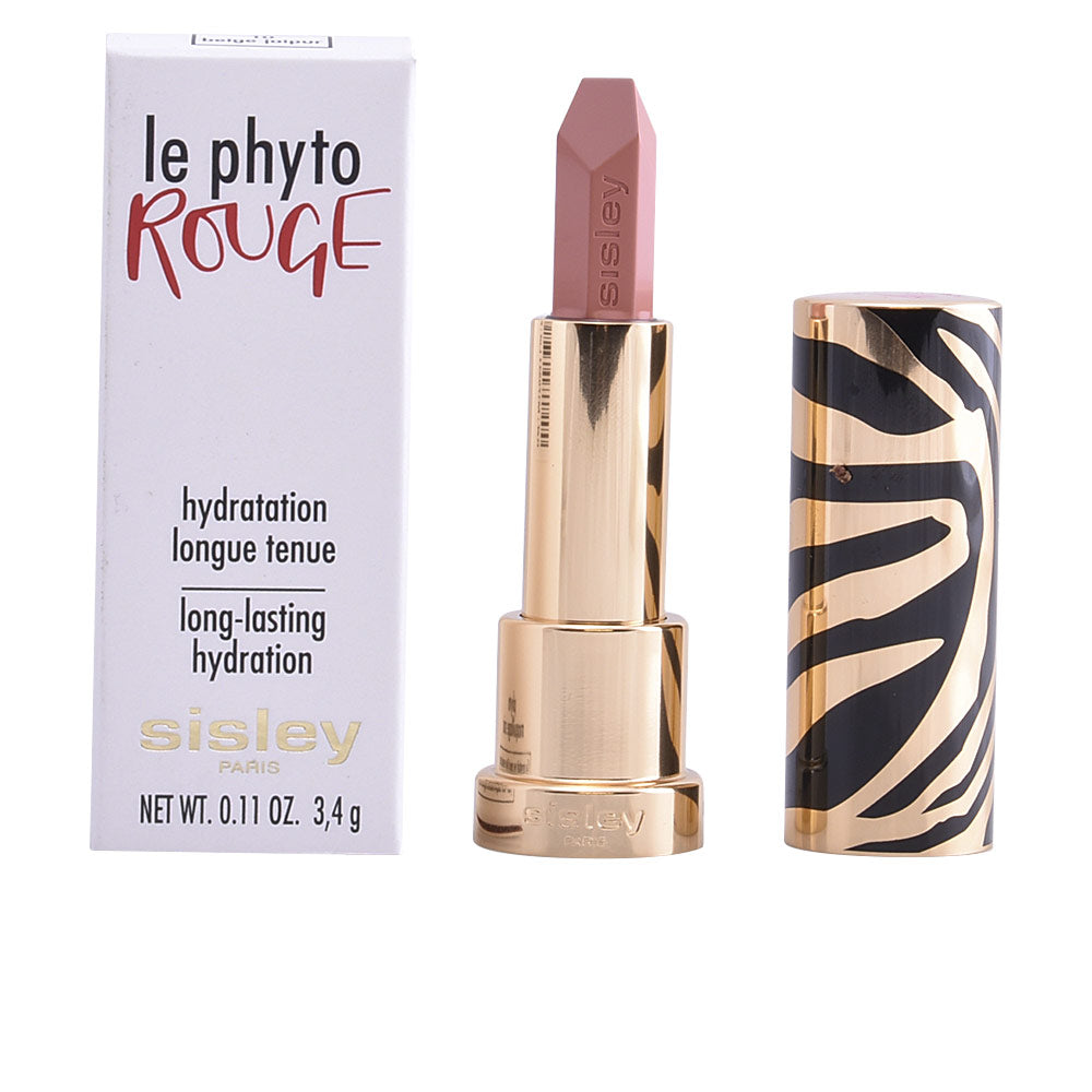 Sleek red gel lipstick bullet in magnetic zebra-patterned case, 3.4 g