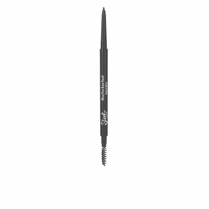 Slim micro‑tip brow pencil with spoolie in Ash Brown, compact design