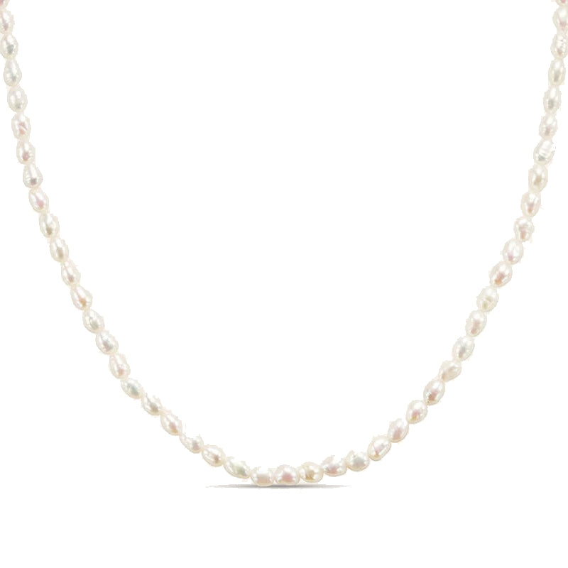 Stroili Pearl Station Necklace: classic pearl station necklace for women featuring irregular cultured pearls on a delicate